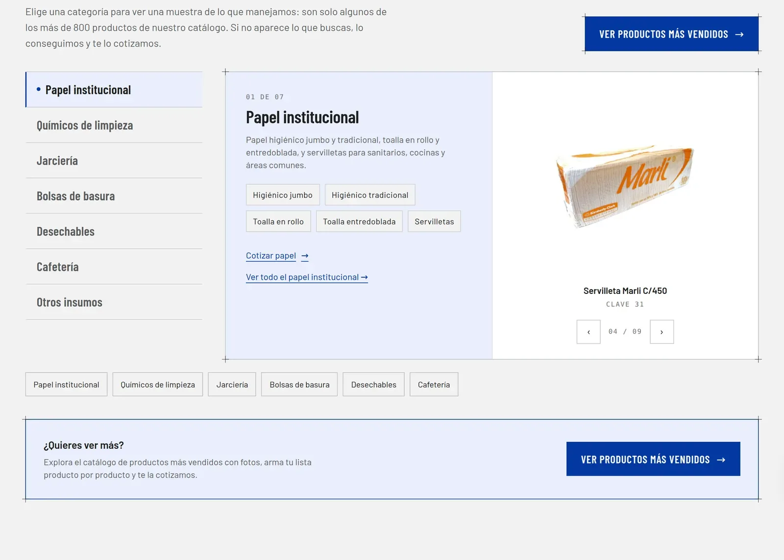 Catálogo en computadora
