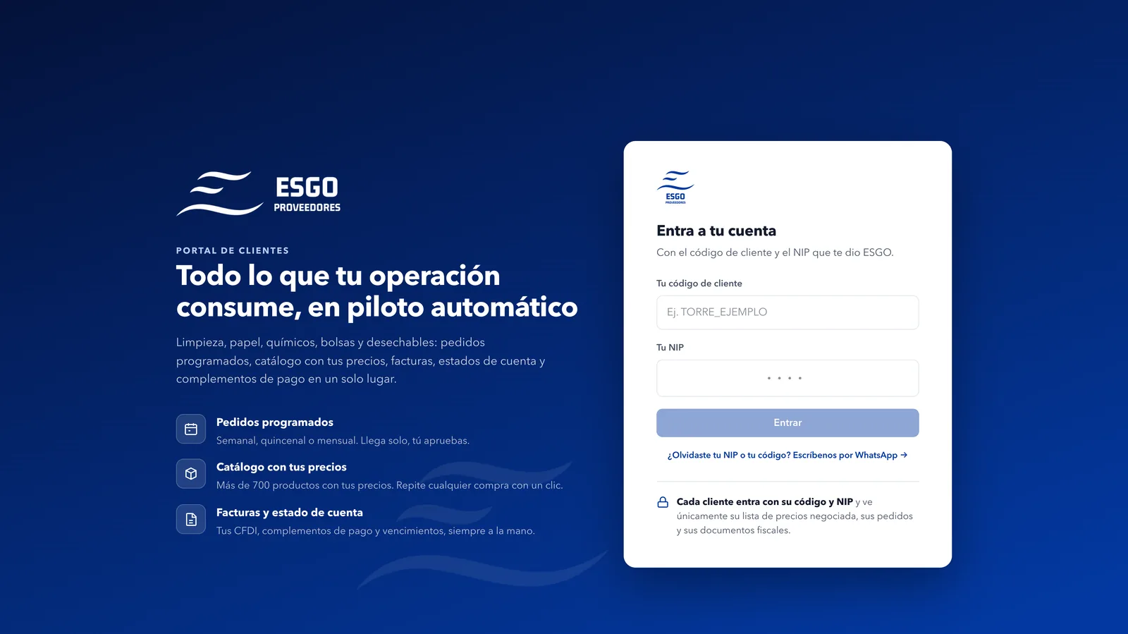 Portal de ESGO: entrar